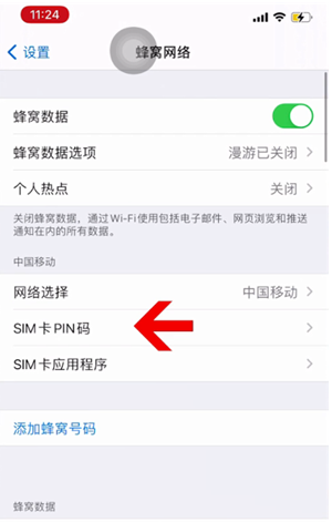 交口苹果14维修网分享如何给iPhone14的SIM卡设置密码 